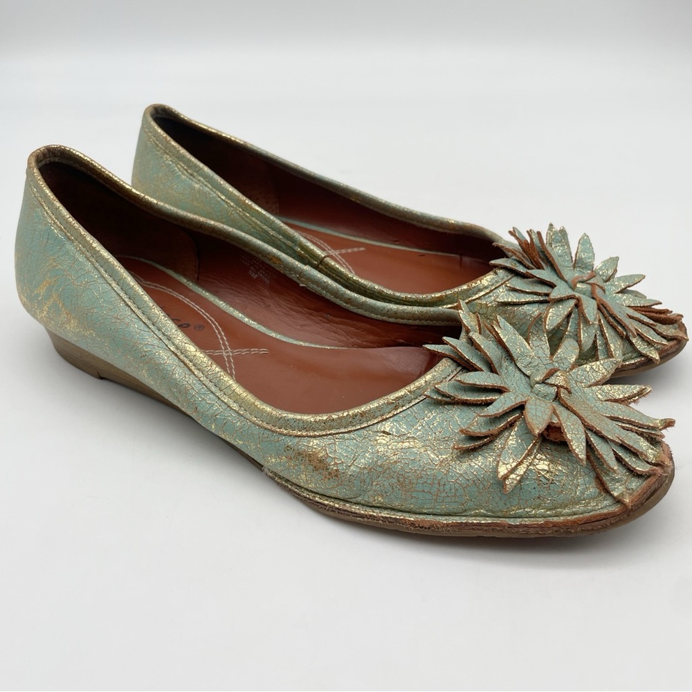 Matisse Jay Flats Shoes Size 9 Turquoise Gold